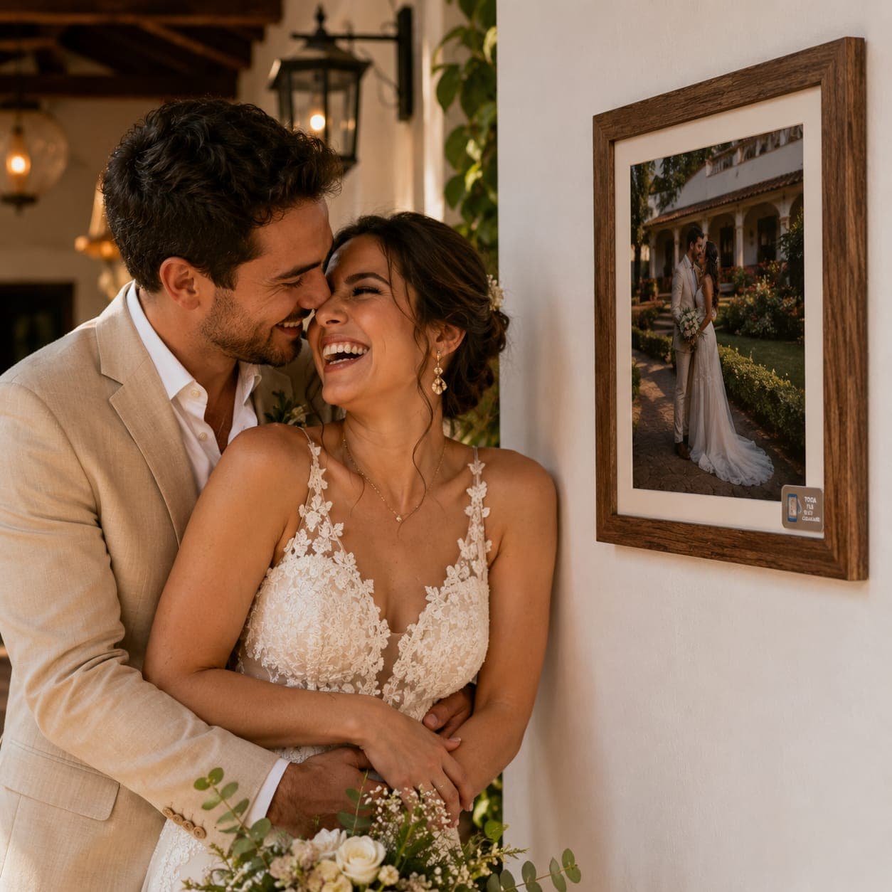 Wedding memory with NFC photo frame